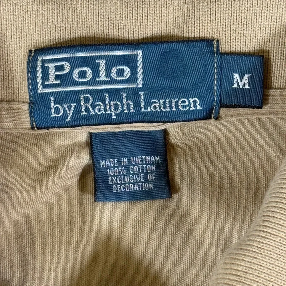 Polo Ralph Lauren Polo Shirt Mens Medium Tan Beige Pony Preppy Money Classic Fit